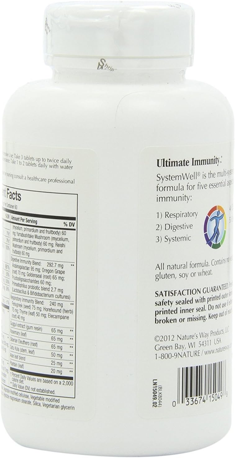 Nature's Way SystemWell Immune Formula Tablets - 180 Count Pack