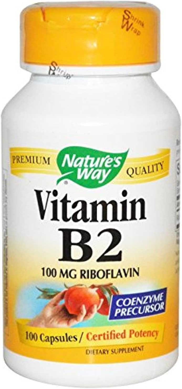 Nature's Way Vitamin B2 100mg Capsules - 100 Count