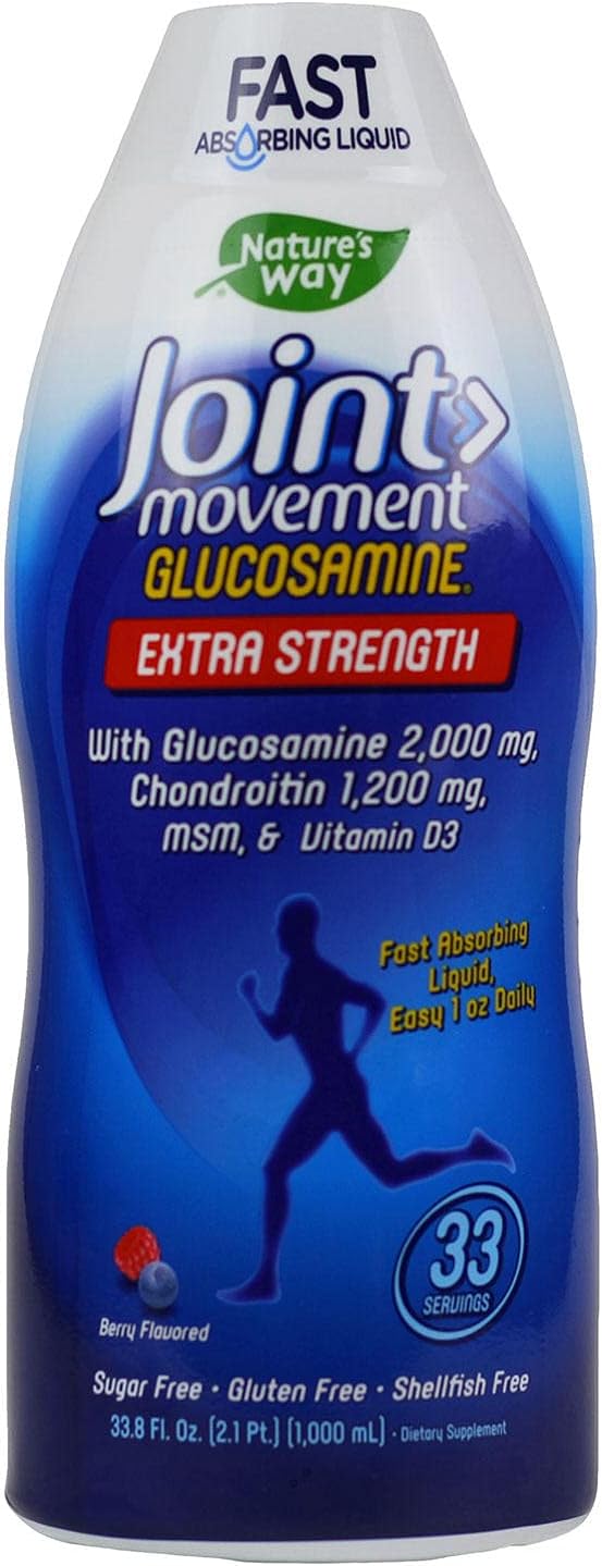 Nature's Way Wellesse Extra Strength Glucosamine Joint Movement Supplement - Natural Berry Flavor - 33.8 fl oz