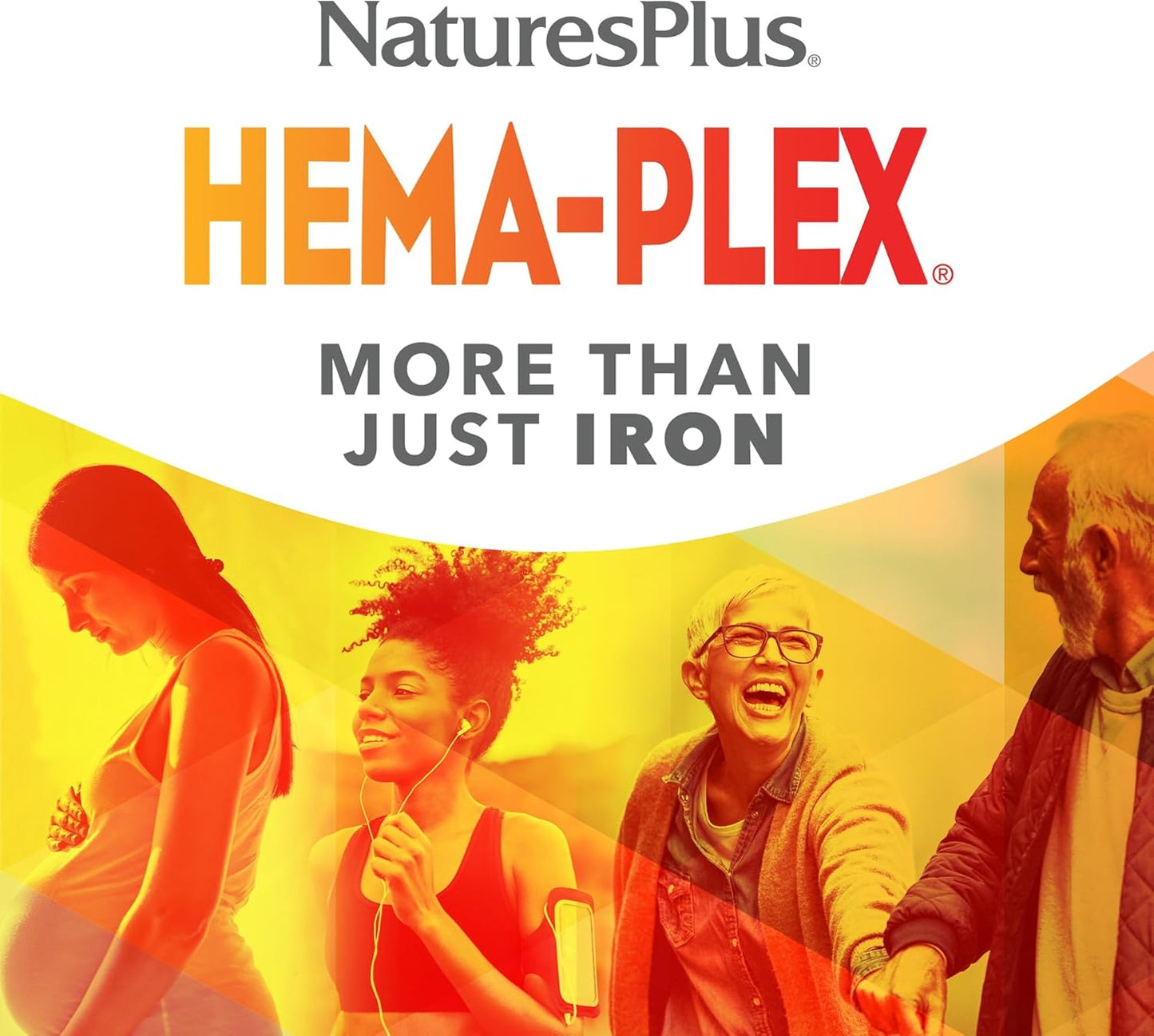 NaturesPlus Hema-Plex Liquid Iron Supplement, Mixed Berry Flavor - 8.5 oz Bottle - Vegan & Gluten Free - 25 Servings