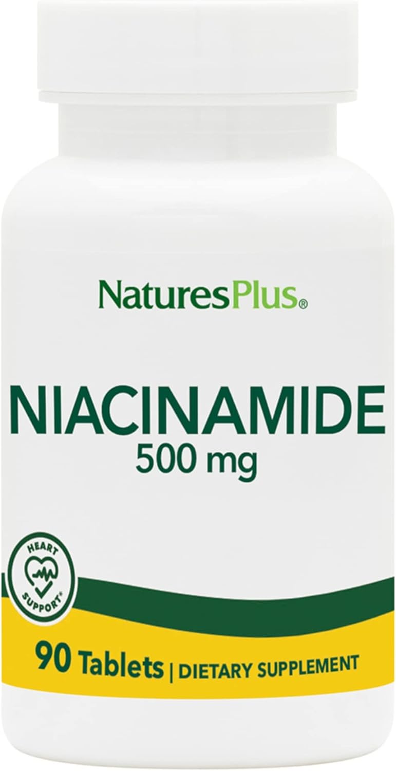 NaturesPlus Niacinamide 500mg Tablets - 90 Count