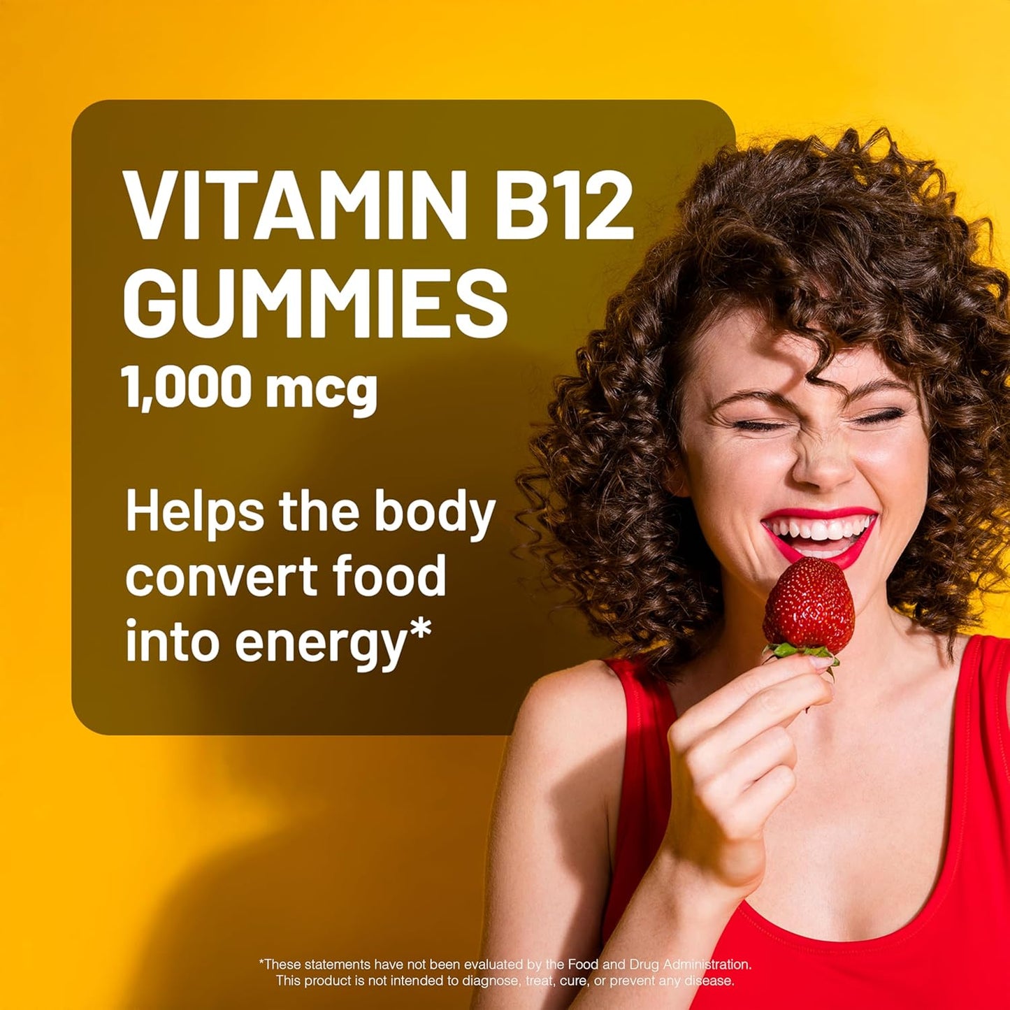 NatureWise Vitamin B12 Gummies - 1000 mcg - Strawberry Lemon Flavor - Energy & Cognitive Support - Vegan, Gluten-Free - 180 Gummies