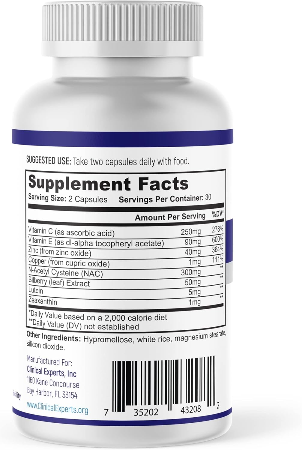 Navan CataRx Eye Vitamins & Minerals for Lens Clarity & Retina Health - AREDS 2 Formula with Lutein, Zeaxanthin, Zinc, Vitamin C, NAC - 60 Capsules, Kosher Certified