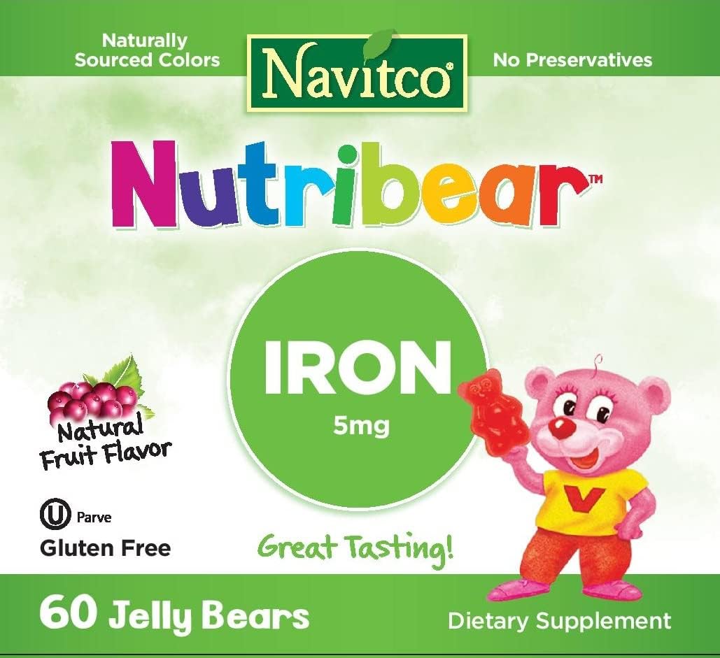 Navitco NutriBear Iron Supplement 5 mg - 60 Jellies for Daily Nutrition Boost
