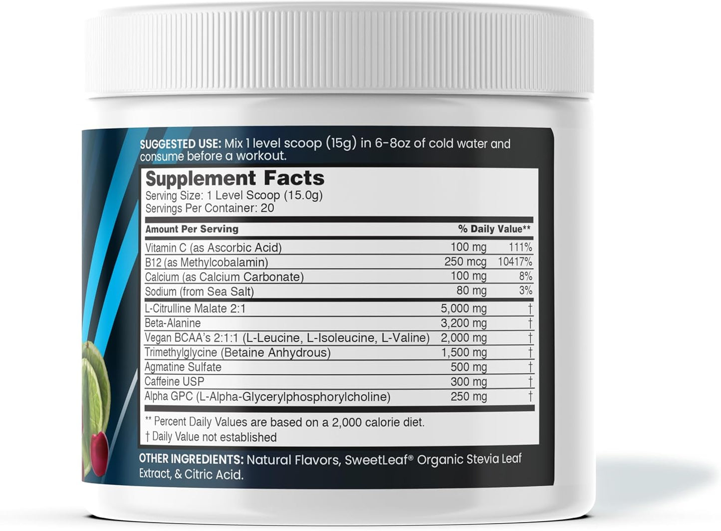 nbpure Pump Juice+ Pre Workout Supplement for Energy, Focus, and Pumps - Caffeine, BCAA, Glutamine, Nitric Oxide - No Artificial Ingredients - Men and Women Friendly