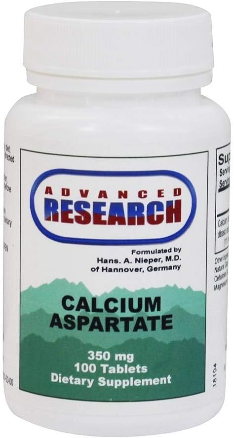 NCI Advanced Research Dr. Hans Nieper Calcium Aspartate Tablets 350mg 100 Count Bottle