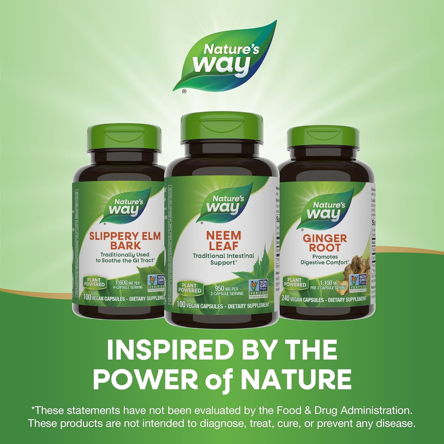 Neem Leaf Herbal Supplement for Intestinal Support - 950mg per Serving - Vegan - Non-GMO - 100 Capsules