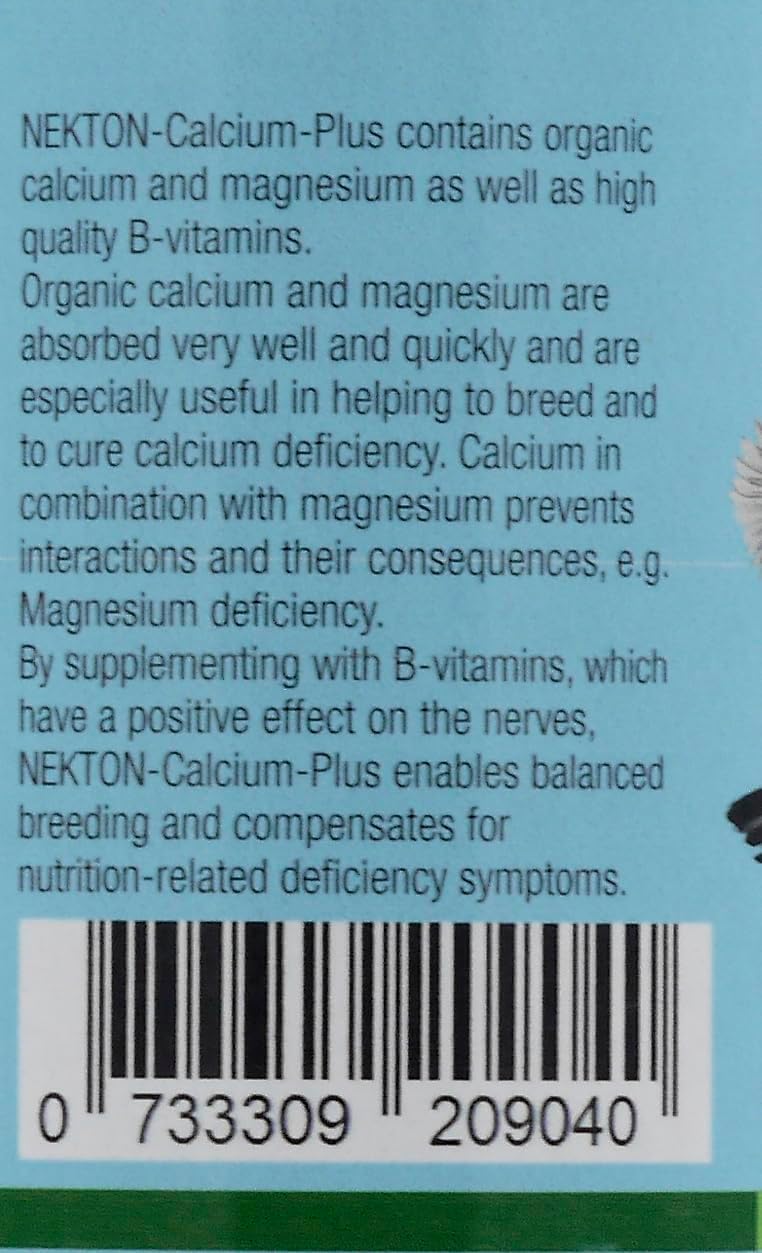 Nekton Calcium Plus Supplement - White, 140g/5 oz with Magnesium and Vitamins