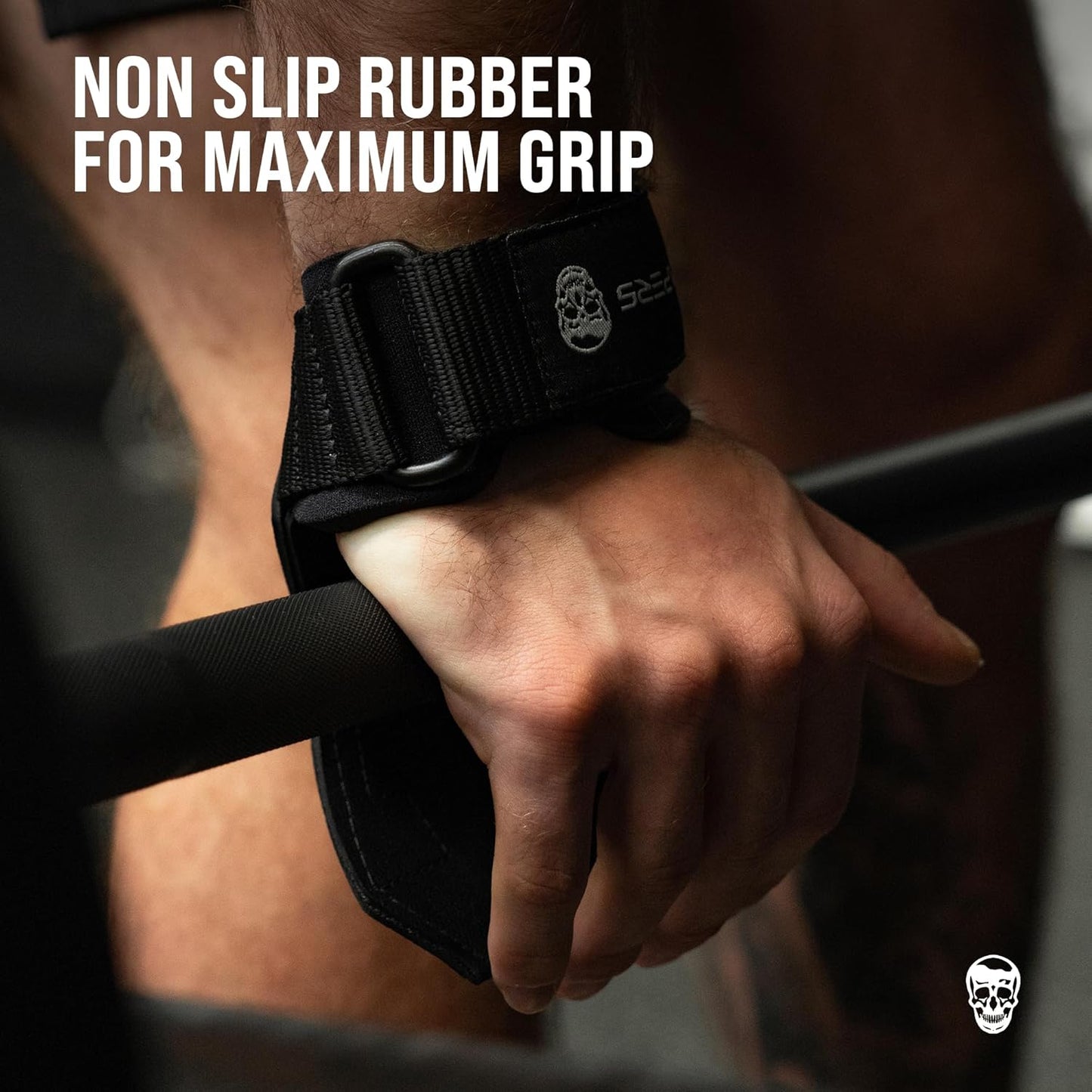 Neoprene Padded Weightlifting Grips with Strong Wrist Support for Powerlifting and Bodybuilding - Pair of Gymreapers Gloves
