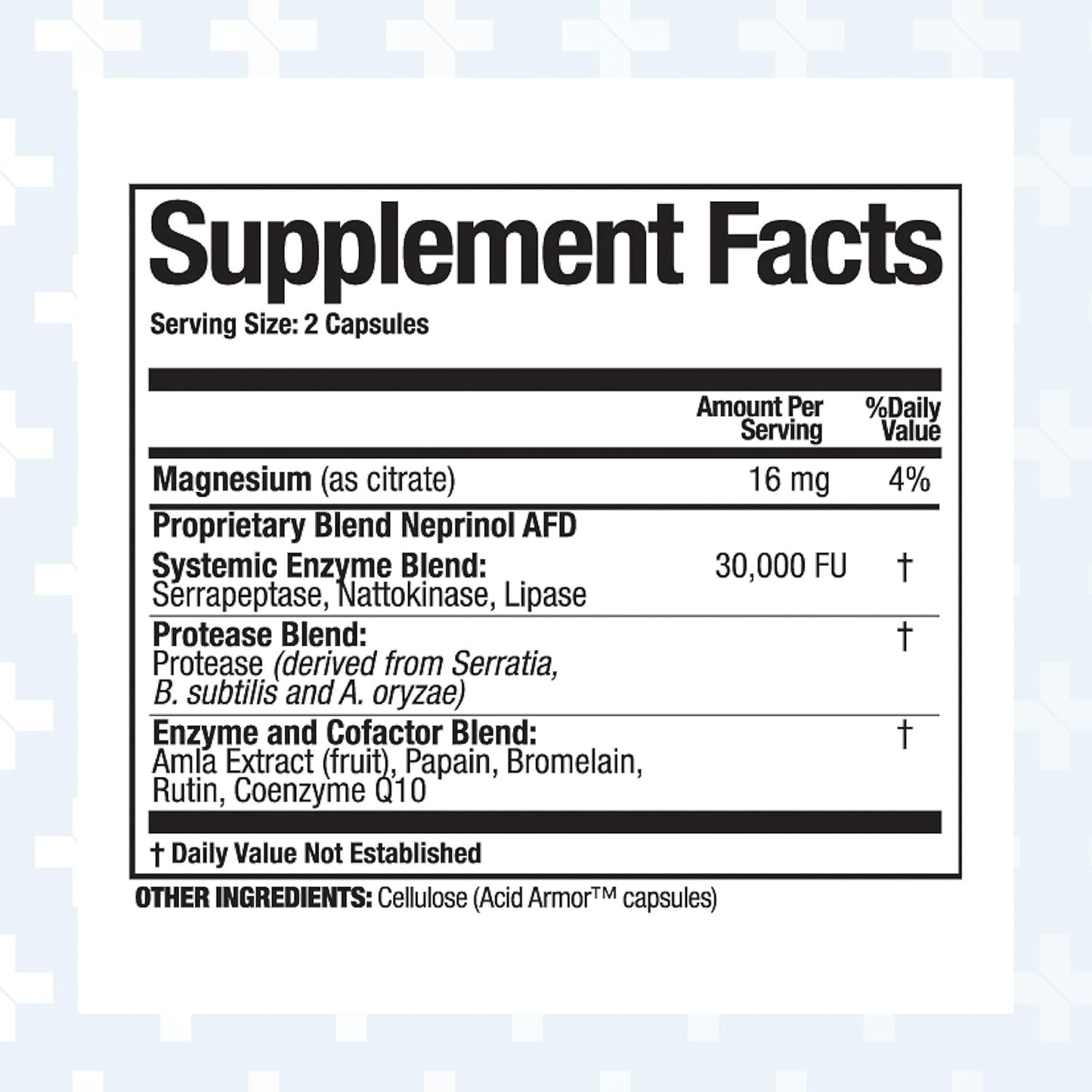 Neprinol AFD Enzyme Blend Supplement with Serrapeptase & Nattokinase - 90 Count Pack