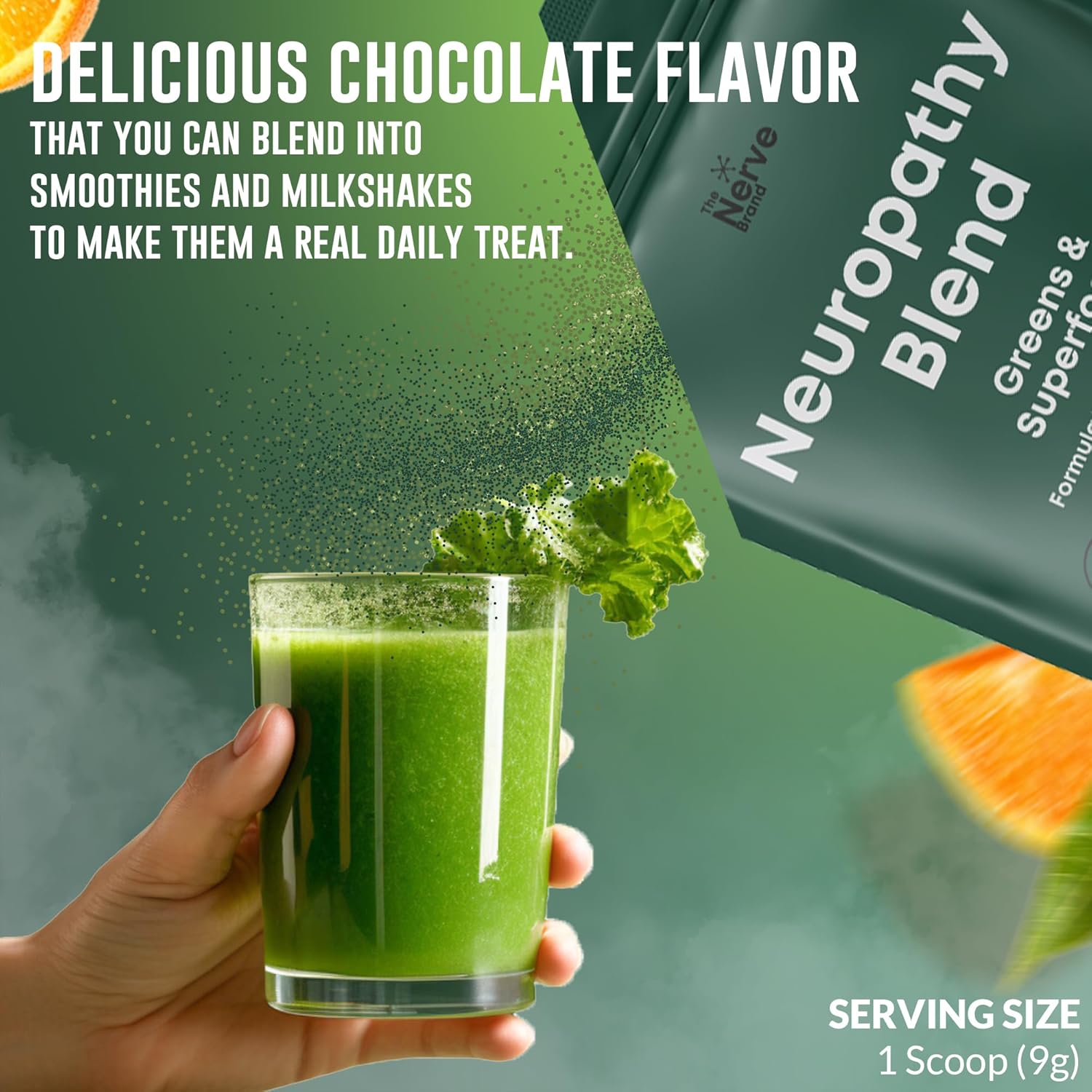 Nerve Brand Neuropathy Superfood Sunshine Orange Supplement for Nerve Health