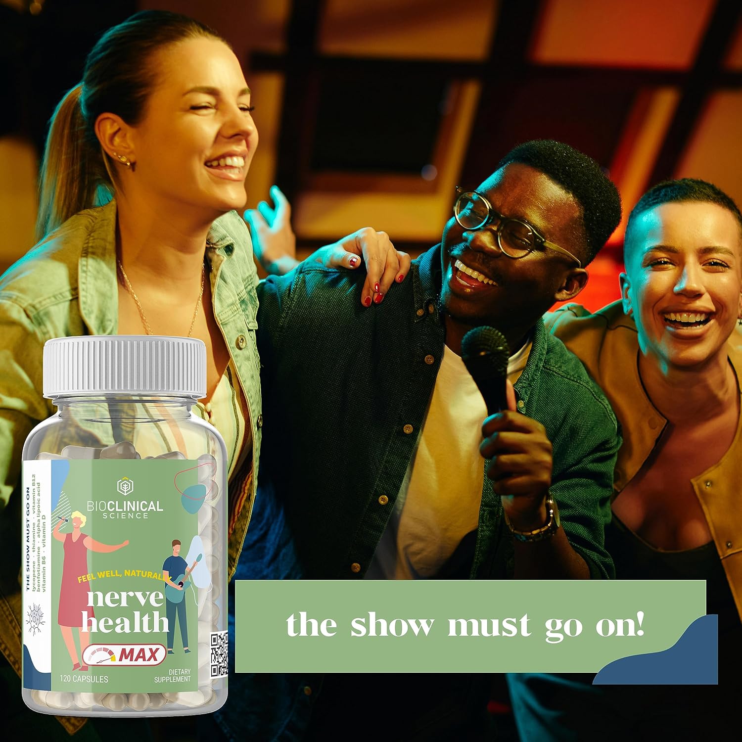 Nerve Health Max - Advanced Formula with Vitamin D, B Vitamins, and Antioxidants - 120 Capsules