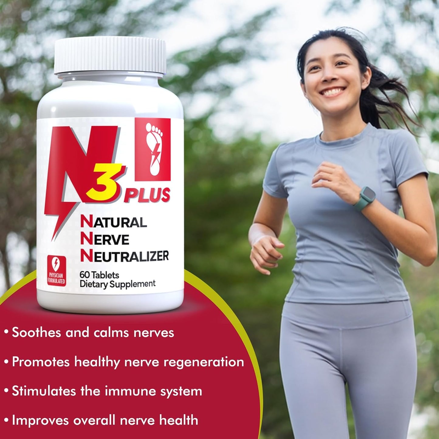 Nerve Repair & Regeneration Formula with Vitamin D3, B1, B6, B12, DHA, Alpha Lipoic Acid, Acetyl-L-Carnitine & Turmeric - Nerve Support Tablets