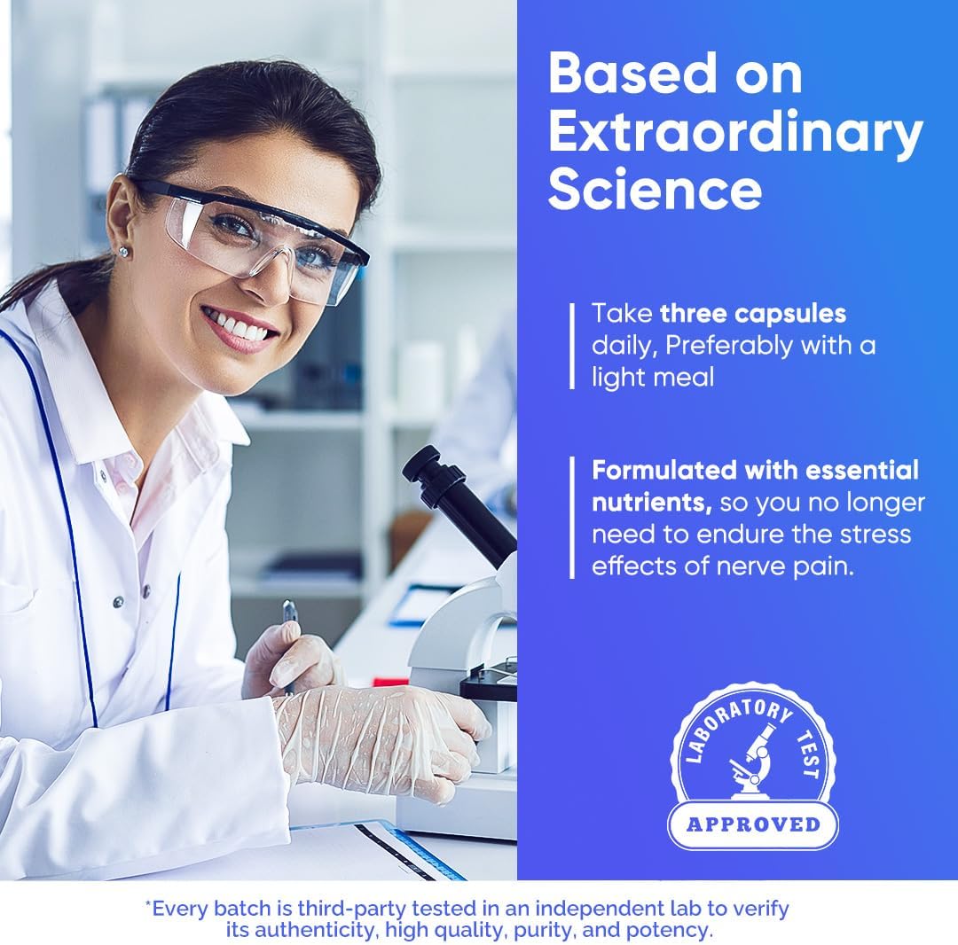 Nerve Savior Supplement for Neuropathy - Advanced Nerve Health Formula with 600mg Alpha Lipoic Acid-Benfotiamine - 120 Capsules