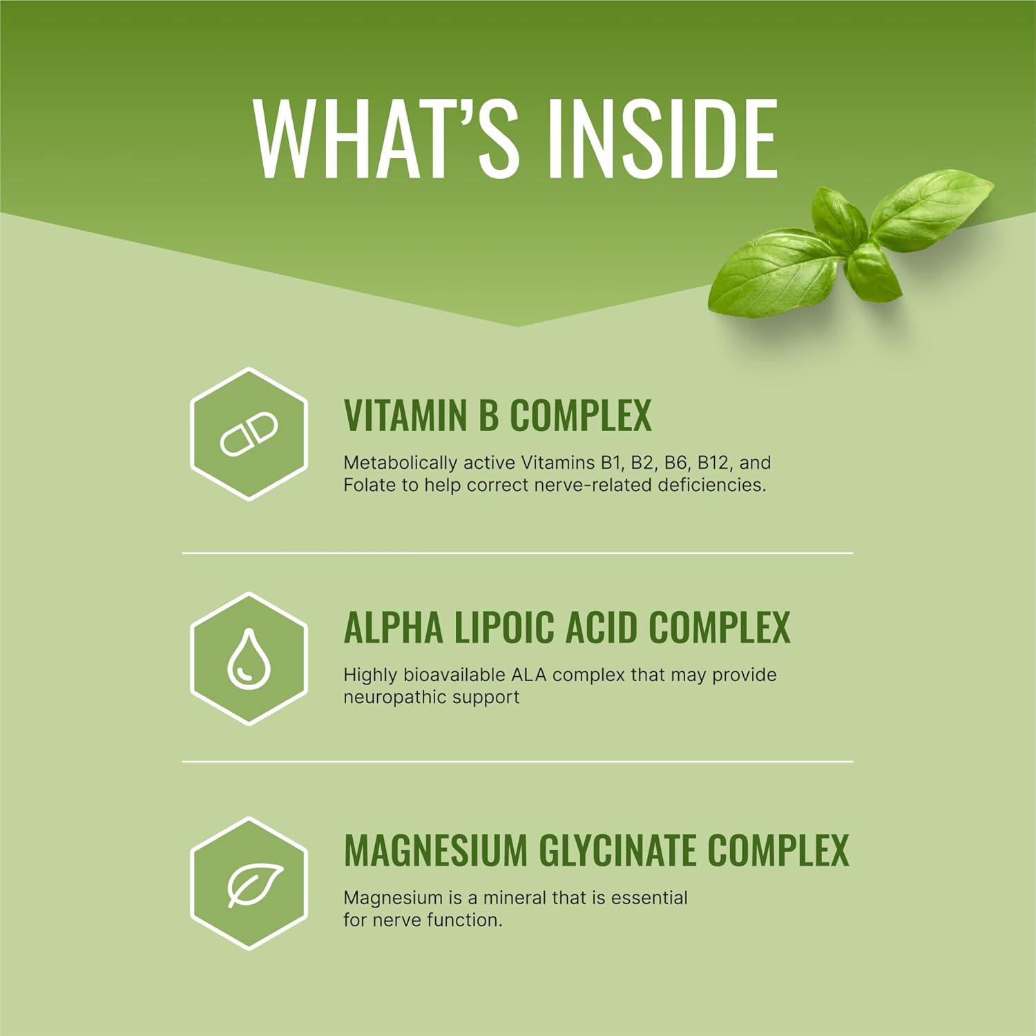 Nervprin Nerve Support Supplement with Benfotiamine, B12, R-Alpha-Lipoic Acid - 60 Capsules - USA Made