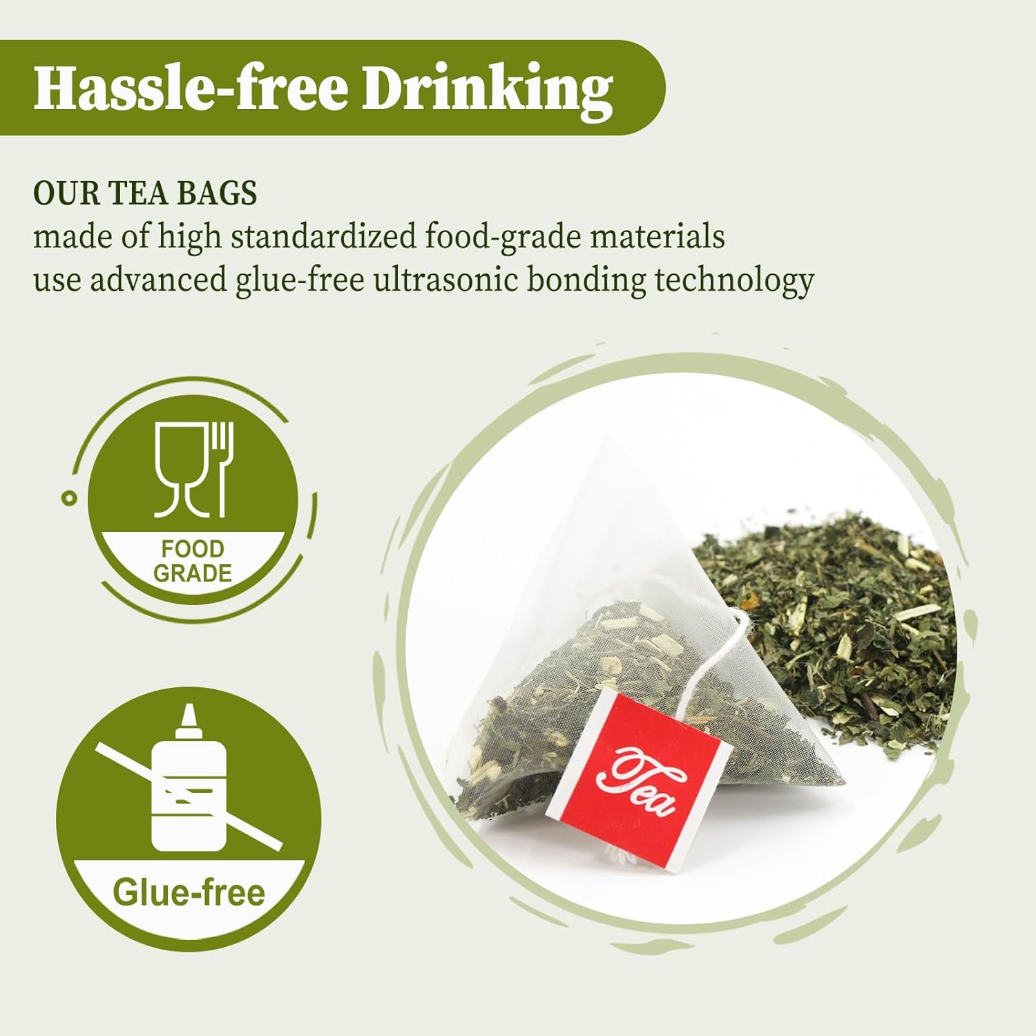 Nettle Leaf Tea Bags - 25 Teabags, 1.5g/bag - Promotes Eye Health & Bone Strength - FullChea Stinging Nettle Tea