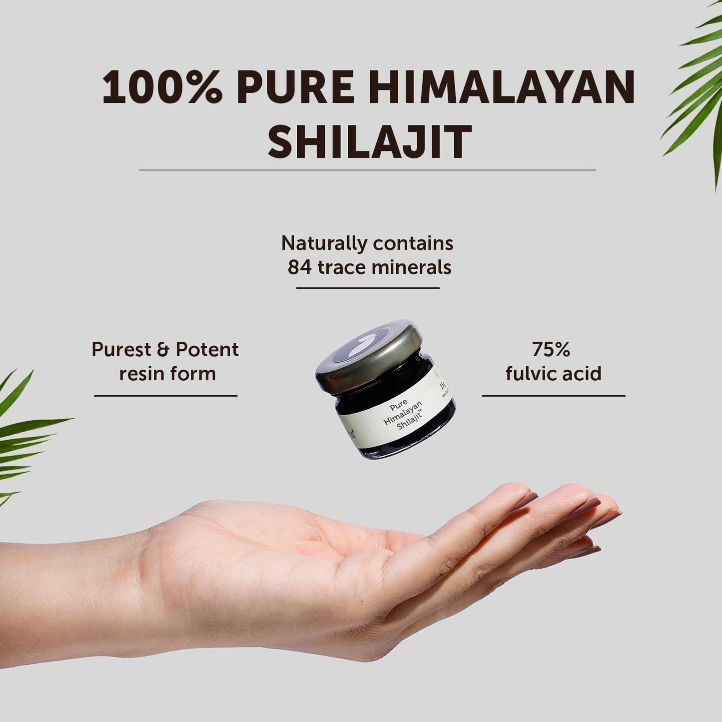 Neuherbs 100% Ayurvedic Himalayan Shilajit Resin 20G with 75% Fulvic Acid for Energy Boost & Immune Support, Men & Women | Lab Tested Black Shilajeet 20G Pack