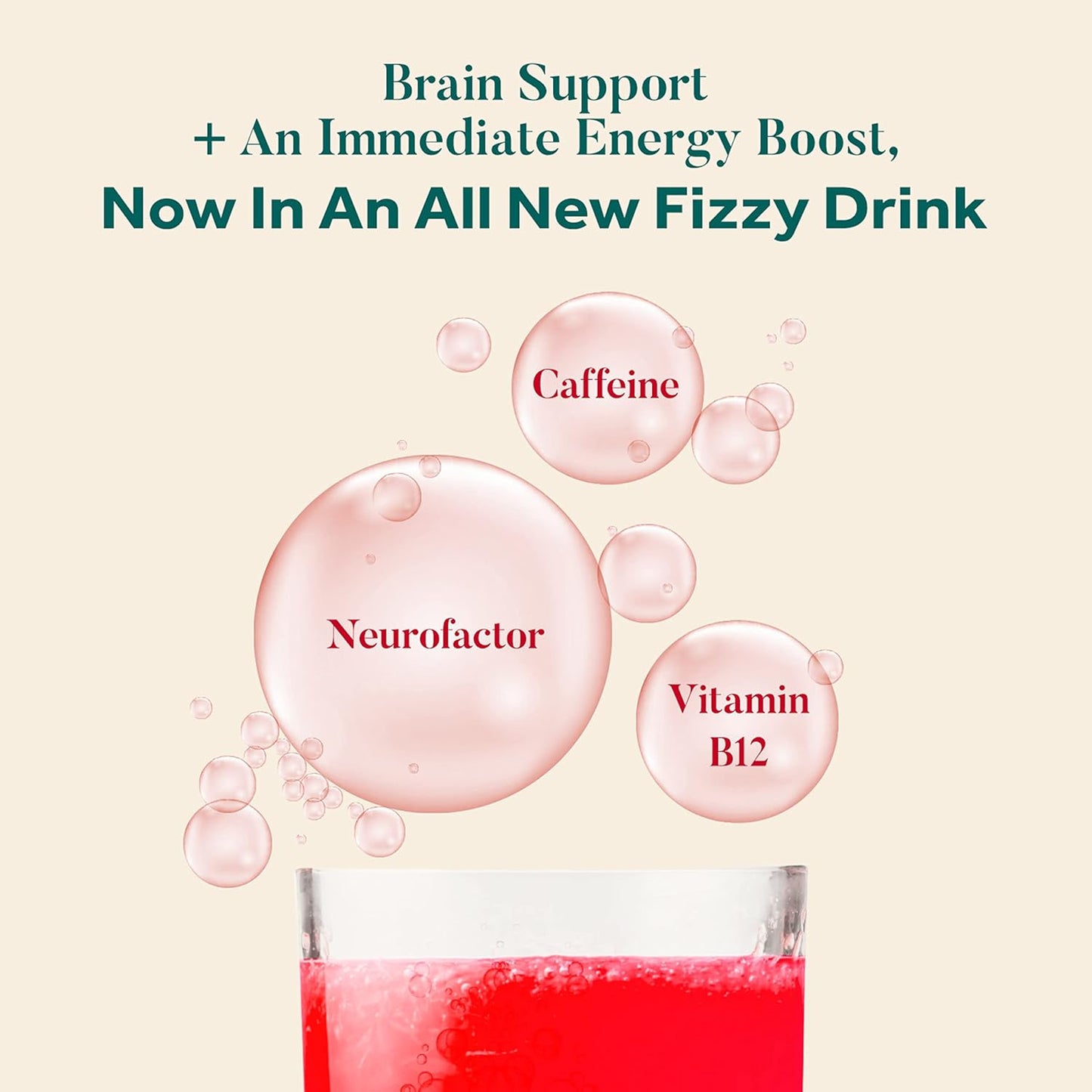 NEURIVA Brain + Energy Supplement with Neurofactor, Vitamin B12, Caffeine for Focus & Energy, 30ct Cherry Limeade Tablets