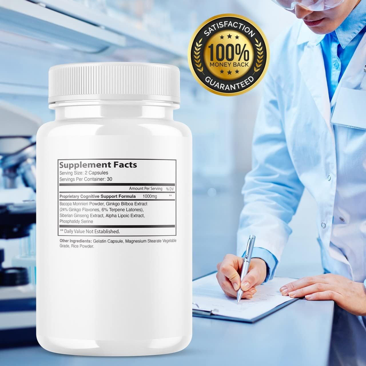 Neuro Tech IQ Brain Supplement - Focus Formula Pills (2 Pack, 120 Capsules) - Ideal Performance