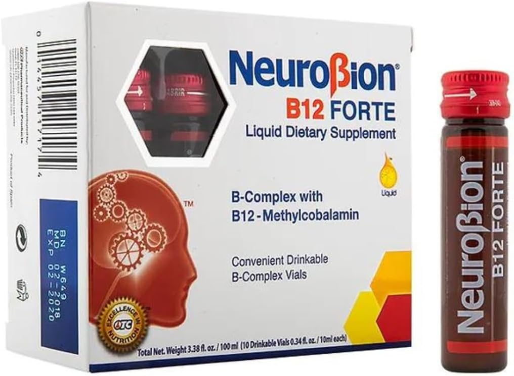 Neurobion B12 Forte Liquid - 100 ml Total - Pack of 10 Vials