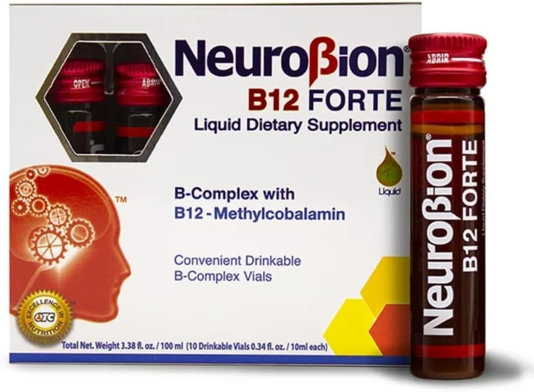 Neurobion B12 Forte Liquid - 100 ml Total - Pack of 10 Vials