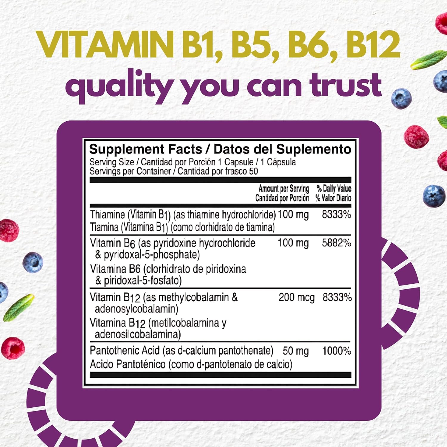 Neurobion Classic Formula B12 Methylcobalamin Dietary Supplement - 50 Capsules for Optimal Neuro Health