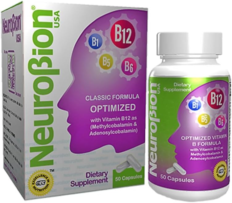Neurobion Classic Formula B12 Methylcobalamin Dietary Supplement - 50 Capsules for Optimal Neuro Health