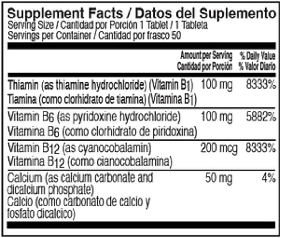 Neurobion Classico Vitamin B Tablets - Pack of 50 Tablets for Energy and Nerve Health