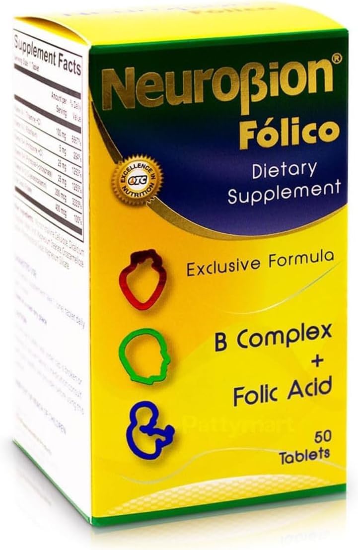 Neurobion Folico 50 Tablets: Essential B Vitamins and Folic Acid Supplement