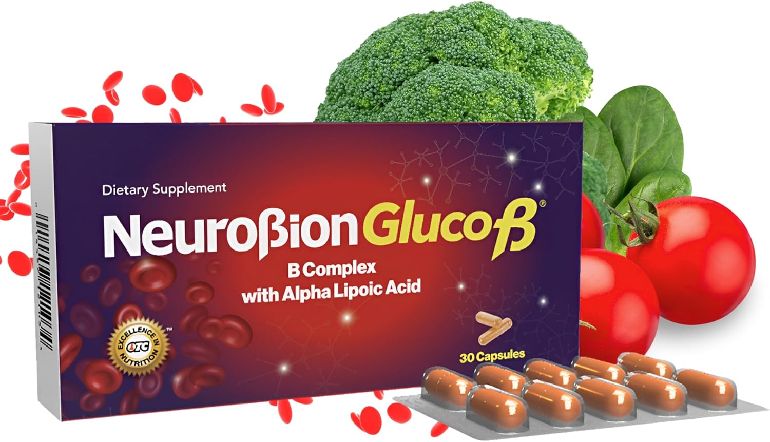 Neurobion Gluco B with Alpha Lipoic Acid B Complex Supplement 30 Capsules