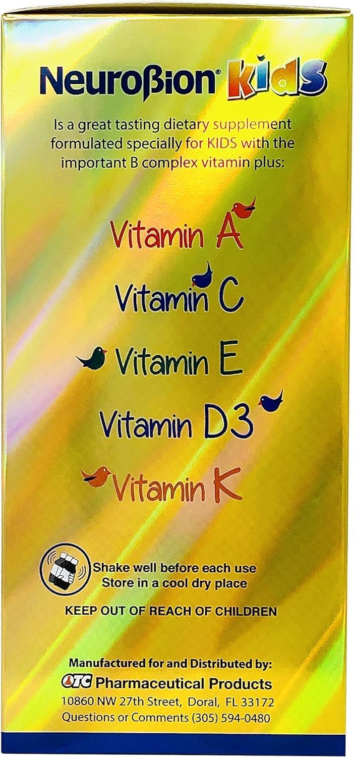 Neurobion Kids B Complex Liquid Multivitamin for Children - 8.5 fl oz - Boosts Health and Wellness