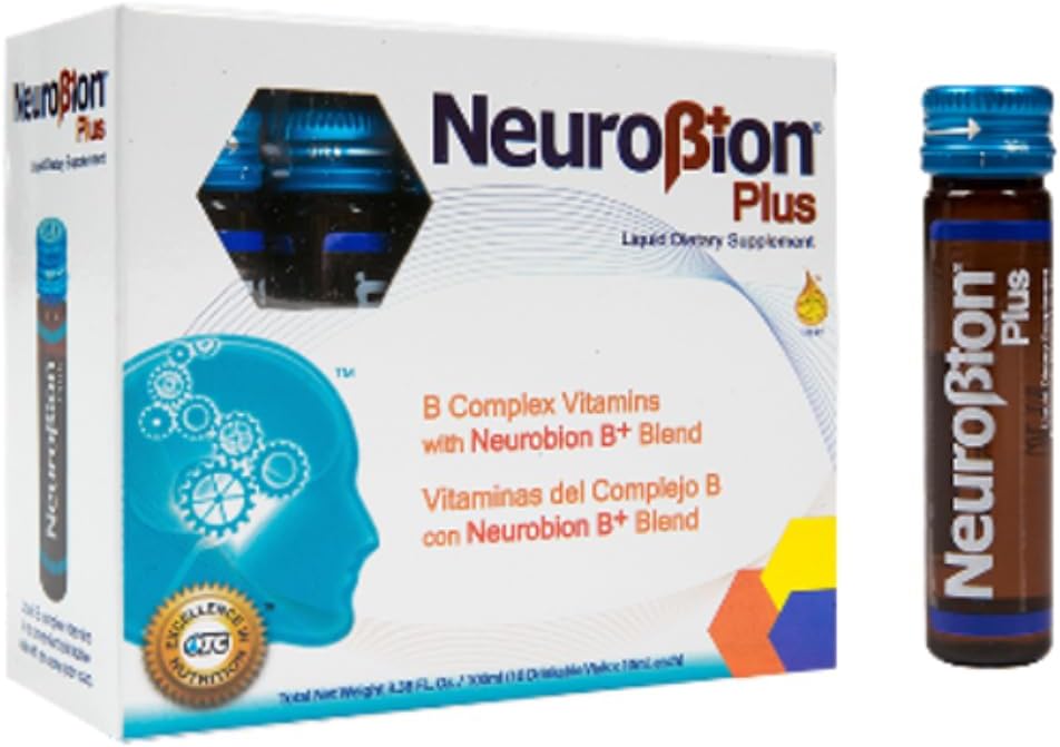 Neurobion Plus Liquid B Complex Dietary Supplement - Pack of 10 Vials