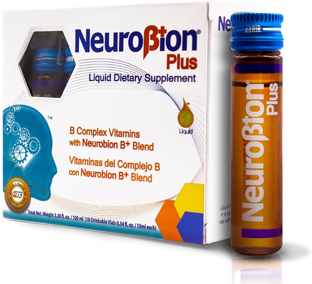Neurobion Plus Liquid B Complex Dietary Supplement - Pack of 10 Vials