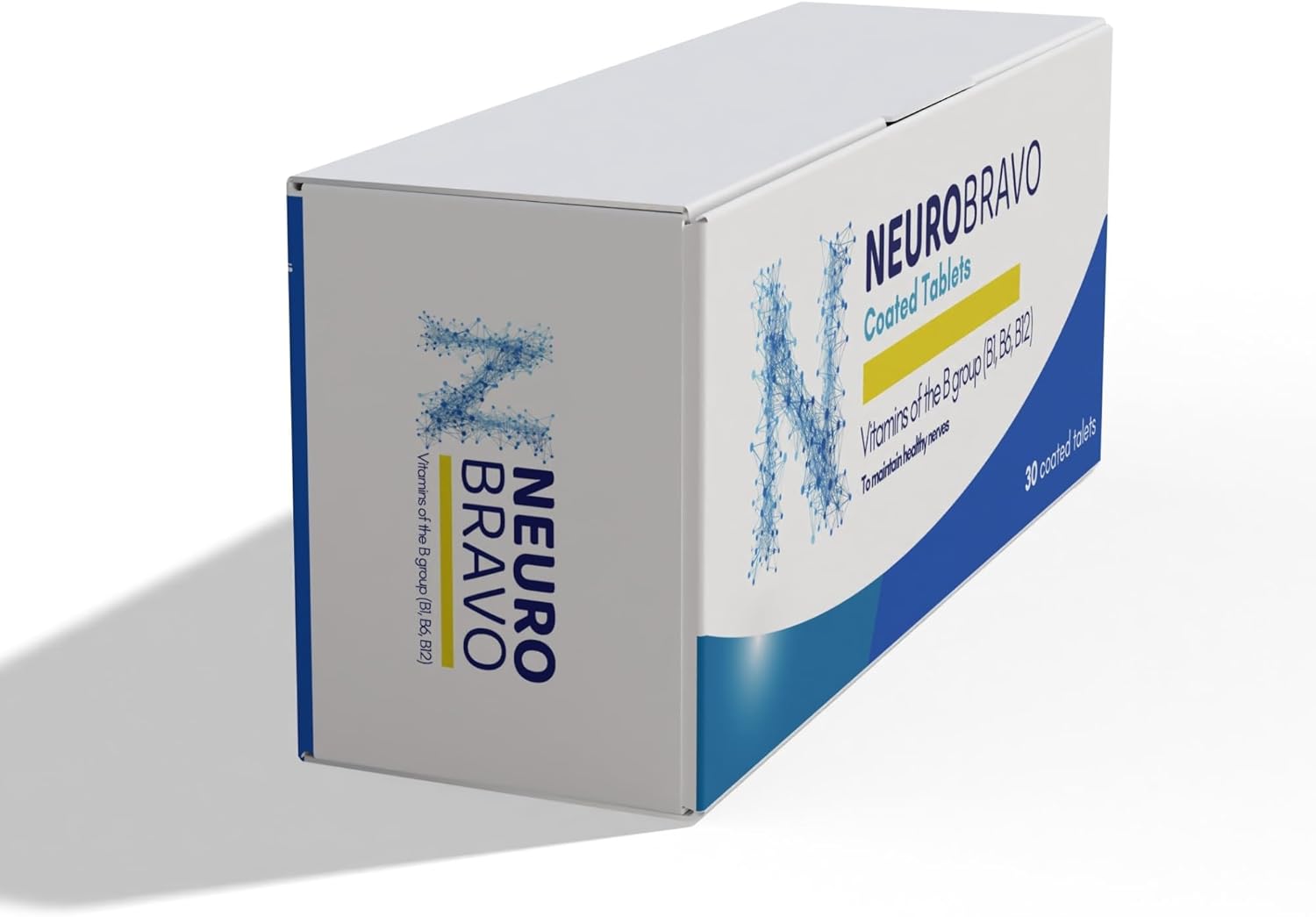Neurobravo Nerve Health Supplement Tablets with Vitamin B1, B6, B12 for Pain Relief and Muscle Support