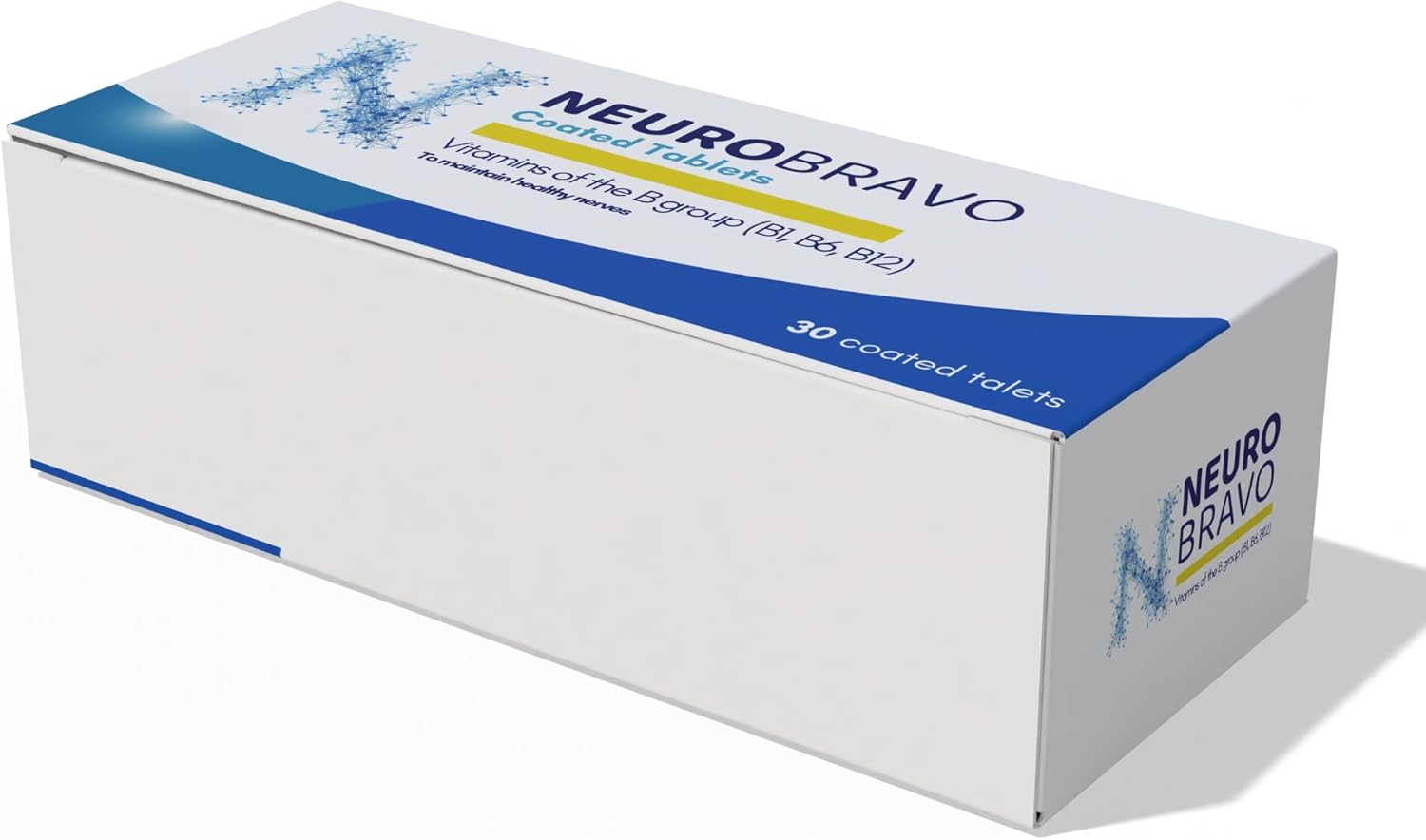 Neurobravo Nerve Health Supplement Tablets with Vitamin B1, B6, B12 for Pain Relief and Muscle Support