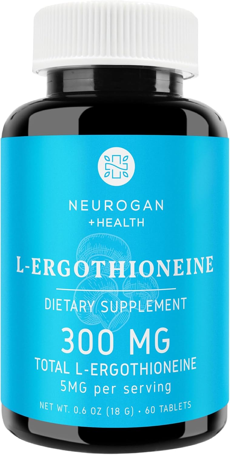 Neurogan L-Ergothioneine Tablets 5mg - Longevity & Brain Health Support Supplement - 60 Servings