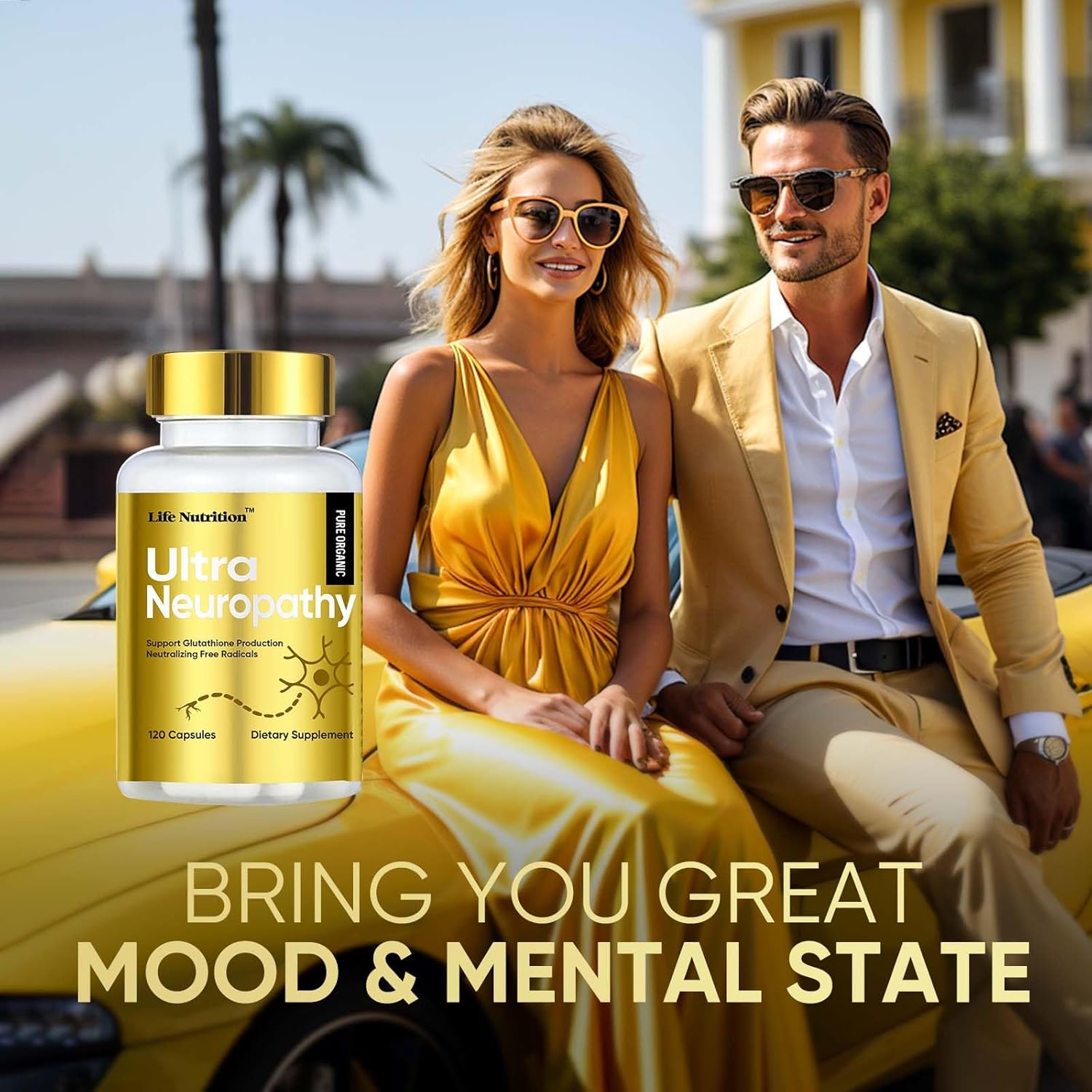 Neuropathy Support Supplement - 120 Capsules with 600mg Alpha Lipoic Acid for Nerve Relief in Hands, Feet, Toes - Peripheral Neuropathy Support