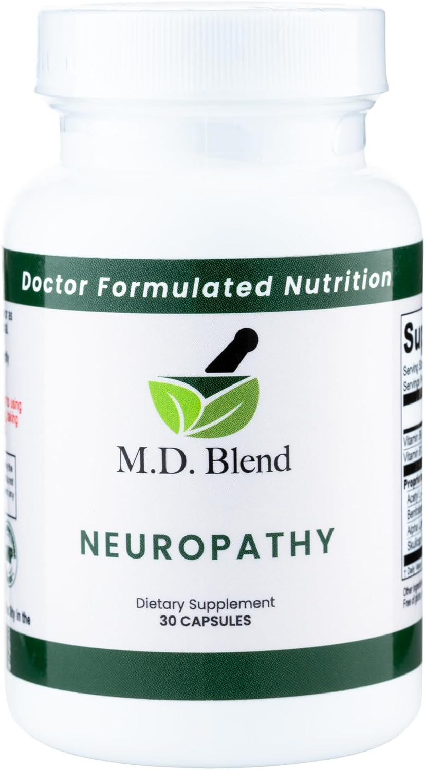 Neuropathy Support Supplement - Expert Formulated Natural Blend for Nerve Health - Alpha Lipoic Acid, L-Carnitine, Vitamins B6 & B12 - 30 Capsules - BoostGo Australia