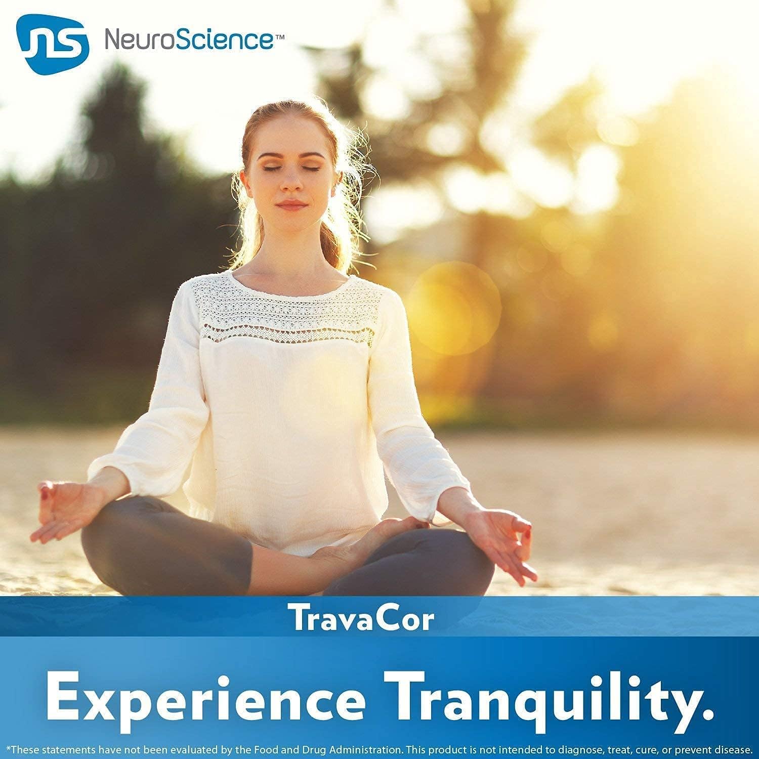 NeuroScience Mood and Adrenal Support Bundle - AdreCor and TravaCor (2 Products, 180 Capsules, 60 Capsules)