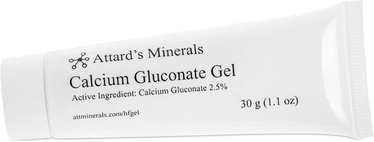 Neutralize Hydrofluoric Acid with Attard's Minerals Calcium Gluconate Gel 2.5% - 30g Tube