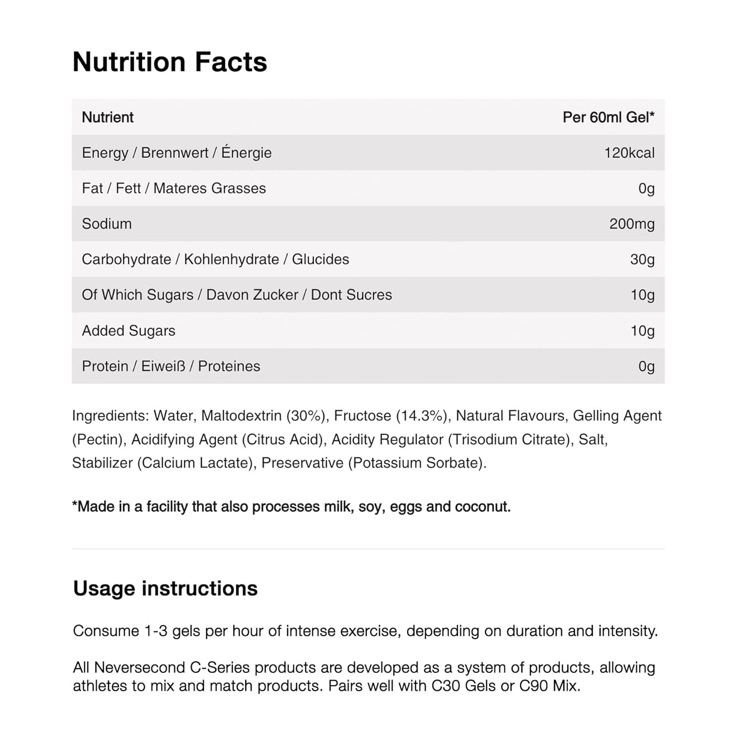 Never2 C30 Energy Gel 12-Pack: Berry Flavor for Triathlons, Ironman, Cycling, and Marathons - Performance Nutrition and Hydration
