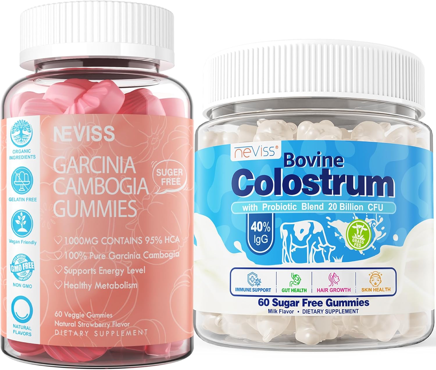 Nevis Colostrum and Garcinia Cambogia Gummies Combo Pack - 3 Packs Total