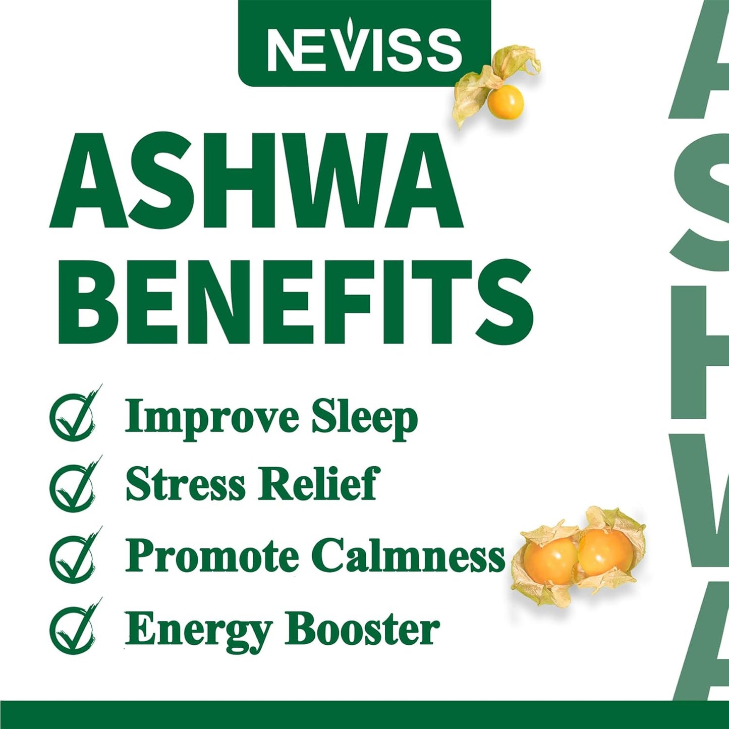 NEVISS Ashwagandha Gummies 2000mg with 5-HTP, L-Theanine, Lemon Balm, Magnesium - Calm, Zzzs, Mood, Energy & Relaxation Support - 60 Count