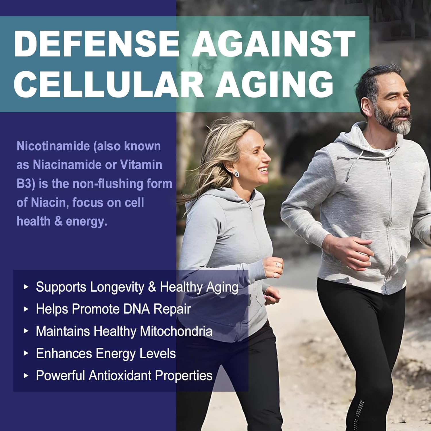 NEVISS Nicotinamide 500mg Gummies with Niacinamide & Collagen Peptides for Longevity & Brain Health - 60 Count