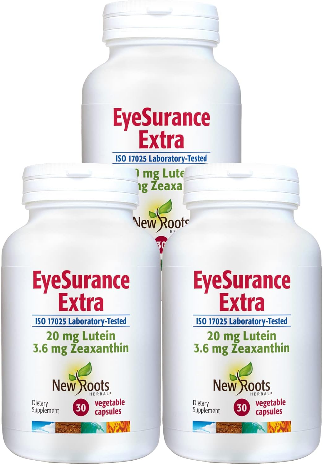New Roots Herbal EyeSurance Extra Multivitamin Supplement with Lutein and Zeaxanthin - 90 Vegetable Capsules