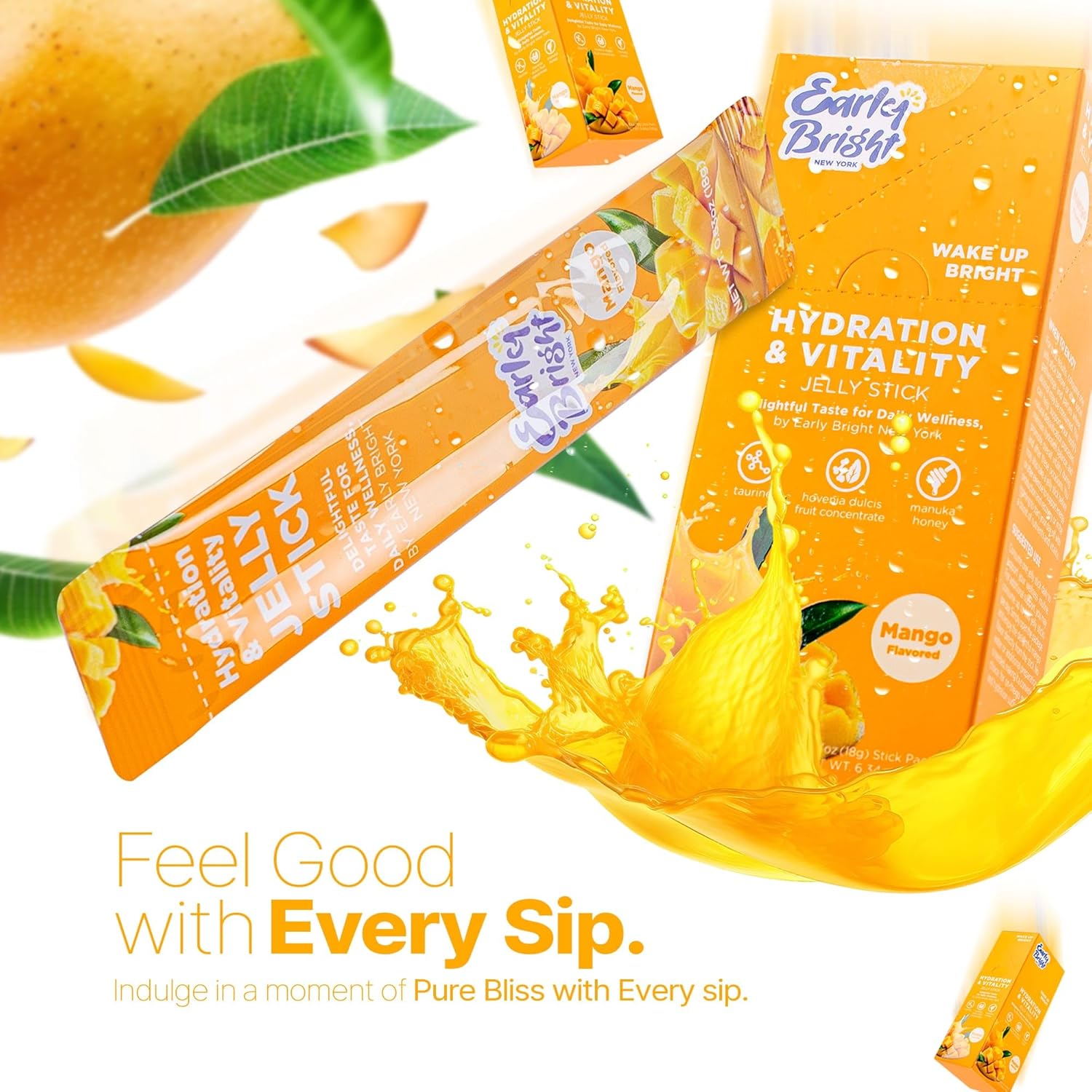 NEW YORK Mango Hydration & Vitality Jelly Stick - Delicious Daily Wellness Boost