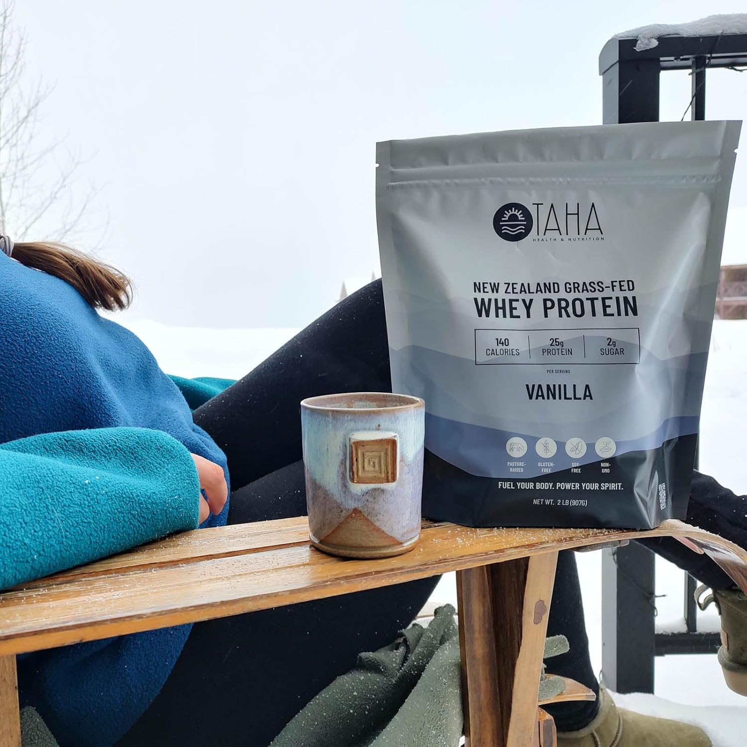 New Zealand Grass-Fed Vanilla Whey Protein Powder, 25g Protein, 140 Calories, 2g Sugar | Gluten & Soy Free, Keto, Kosher | 2LB