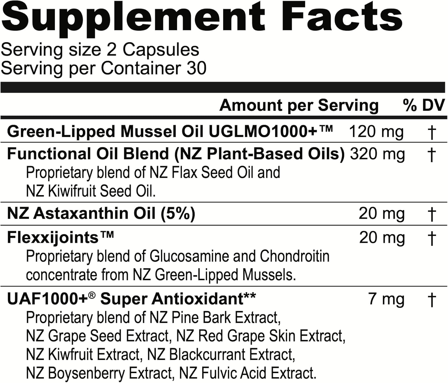 New Zealand Made FREZZOR Omega 3 Black Softgels with UAF1000+ for Joint, Heart, and Immune Support - 60 Softgels, 450mg