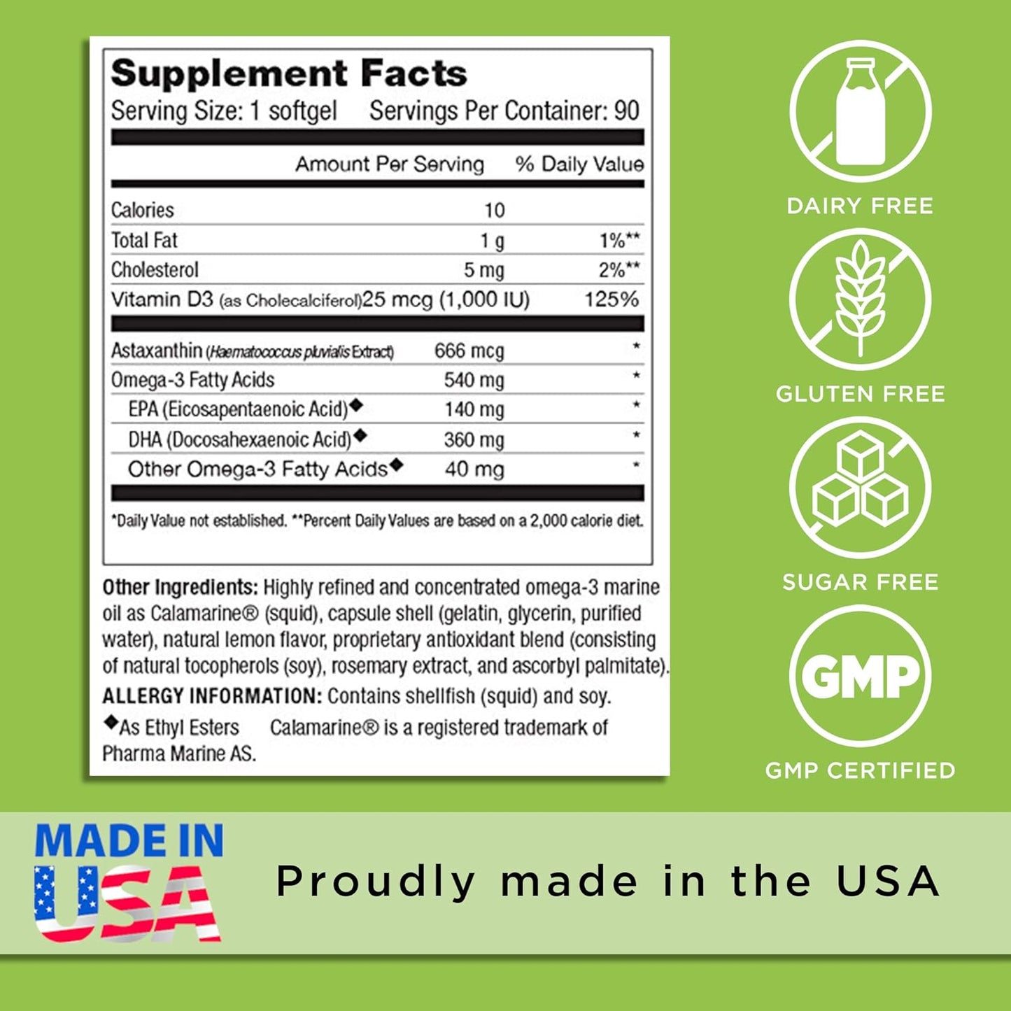 Newport Natural Health Omega-D3 with Astaxanthin & Vitamin D3 | High Concentration EPA & DHA for Heart, Brain, Joint & Immune Support