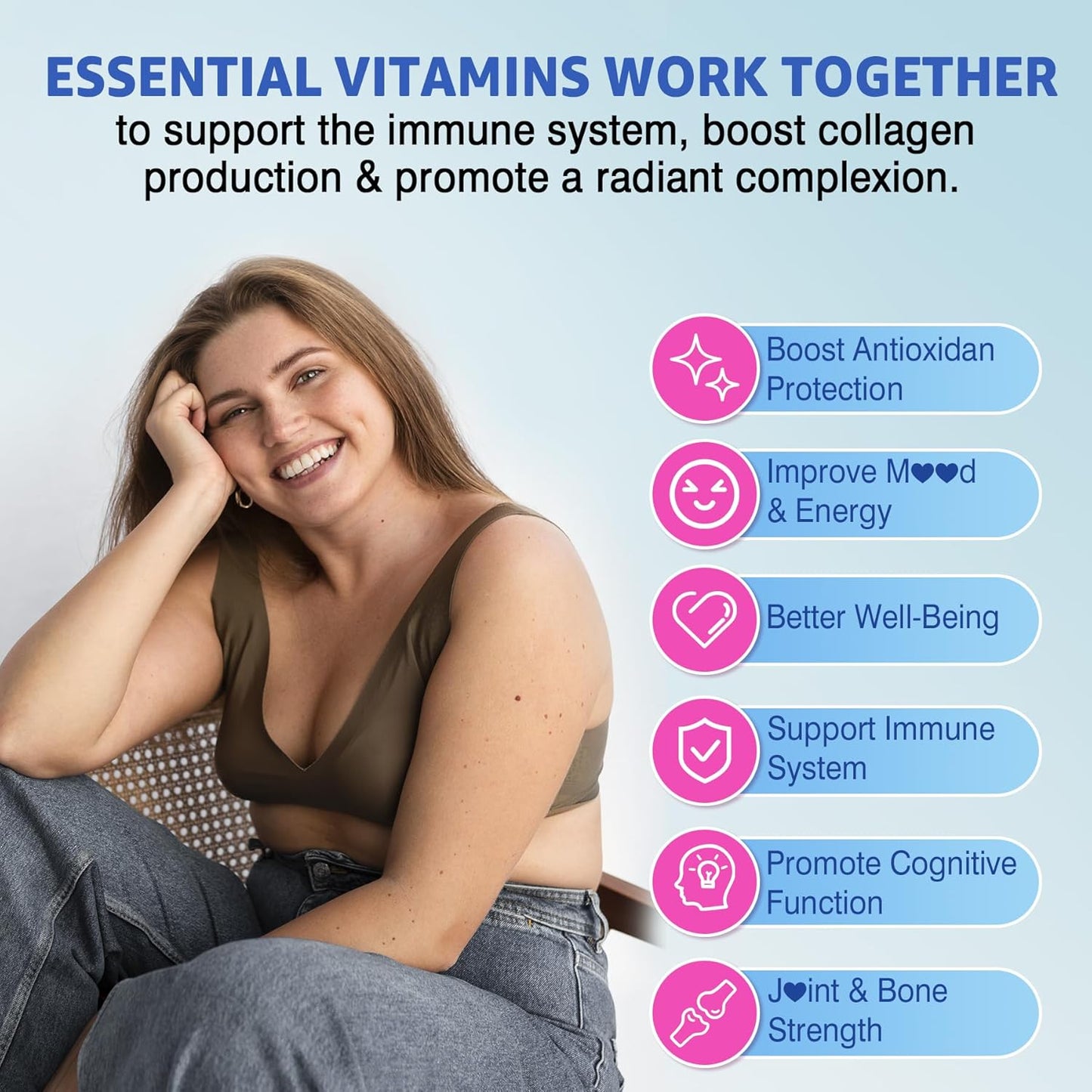 Nextdia Fiber Gummies for Adults with Hair, Skin, and Nails Vitamins